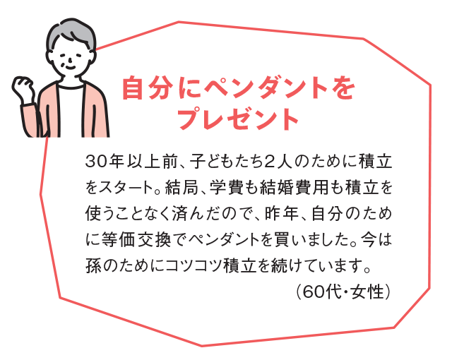 自分にペンダントをプレゼント